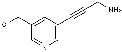 3-(5-(chloromethyl)pyridin-3-yl)prop-2-yn-1-amine Structure