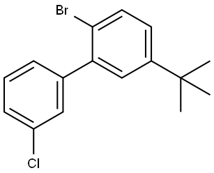 2-Bromo-3'-chloro-5-(1,1-dimethylethyl)-1,1'-biphenyl Structure