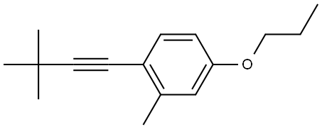 1-(3,3-Dimethyl-1-butyn-1-yl)-2-methyl-4-propoxybenzene Structure