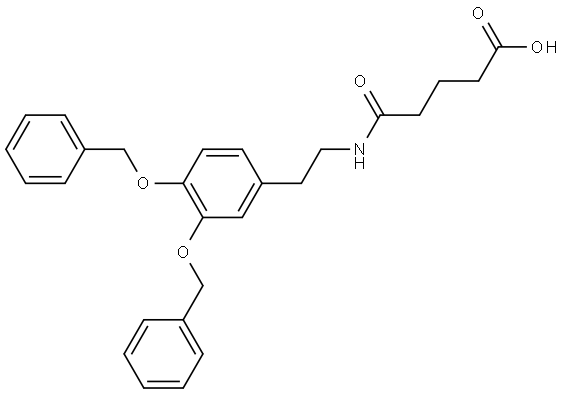 5-[[3,4-Bis(benzyloxy)phenethyl]amino]-5-oxopentanoic Acid Structure