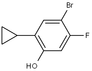 4-Bromo-2-cyclopropyl-5-fluorophenol Structure