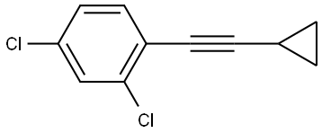 2,4-Dichloro-1-(2-cyclopropylethynyl)benzene Structure