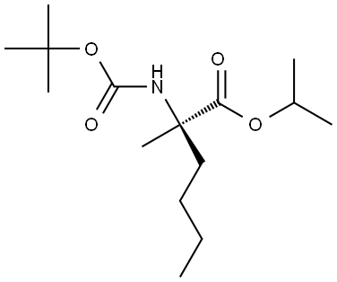 (R)-isopropyl 2-((tert-butoxycarbonyl)amino)-2-methylhexanoate 구조식 이미지