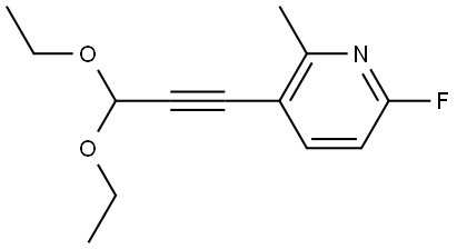 3-(3,3-Diethoxy-1-propyn-1-yl)-6-fluoro-2-methylpyridine Structure