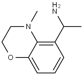 1-(4-methyl-3,4-dihydro-2H-benzo[b][1,4]oxazin-5-yl)ethan-1-amine Structure