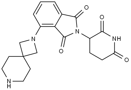 2-(2,6-dioxopiperidin-3-yl)-4-(2,7-diazaspiro[3.5]nonan-2-yl)isoindoline-1,3-dione Structure