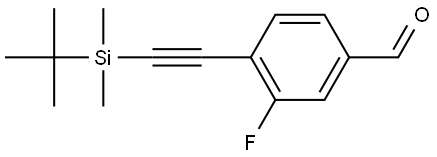 4-[2-[(1,1-Dimethylethyl)dimethylsilyl]ethynyl]-3-fluorobenzaldehyde Structure