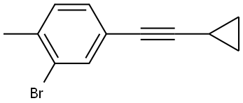 2-Bromo-4-(2-cyclopropylethynyl)-1-methylbenzene Structure