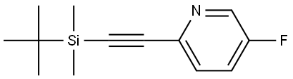 2-[2-[(1,1-Dimethylethyl)dimethylsilyl]ethynyl]-5-fluoropyridine Structure