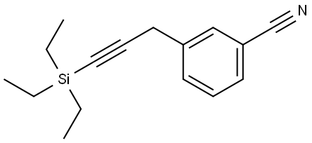 3-[3-(Triethylsilyl)-2-propyn-1-yl]benzonitrile Structure