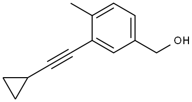 3-(2-Cyclopropylethynyl)-4-methylbenzenemethanol Structure