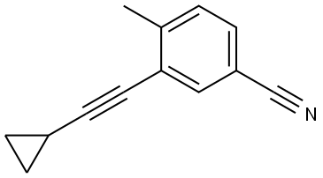 3-(2-Cyclopropylethynyl)-4-methylbenzonitrile Structure