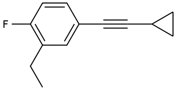 4-(2-Cyclopropylethynyl)-2-ethyl-1-fluorobenzene Structure