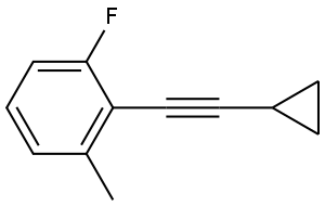 2-(2-Cyclopropylethynyl)-1-fluoro-3-methylbenzene Structure