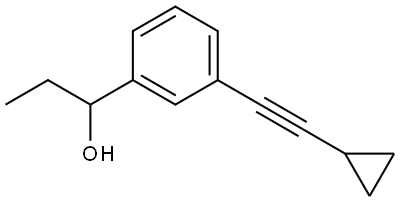 3-(2-Cyclopropylethynyl)-α-ethylbenzenemethanol Structure