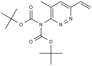 tert-butyl N-[(tert-butoxy)carbonyl]-N-(6-ethenyl-4-methylpyridazin-3-yl)carbamate Structure