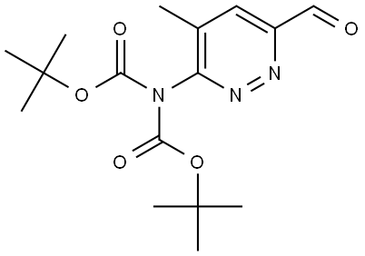 tert-butyl N-[(tert-butoxy)carbonyl]-N-(6-formyl-4-methylpyridazin-3-yl)carbamate Structure