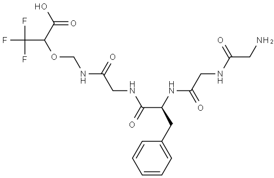 Gly-Gly-Phe-N-[(carboxy-R-CF3-methoxy)methyl]Glycinamide Structure