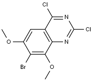 Quinazoline, 7-bromo-2,4-dichloro-6,8-dimethoxy- Structure