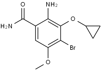 2-Amino-4-bromo-3-(cyclopropyloxy)-5-methoxybenzamide Structure