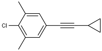 2-Chloro-5-(2-cyclopropylethynyl)-1,3-dimethylbenzene Structure