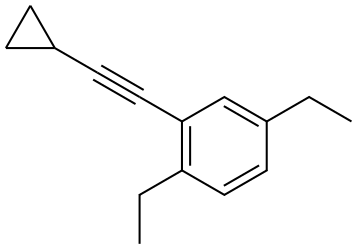 2-(2-Cyclopropylethynyl)-1,4-diethylbenzene Structure