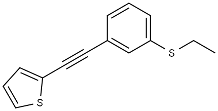 2-[2-[3-(Ethylthio)phenyl]ethynyl]thiophene Structure