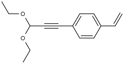 1-(3,3-Diethoxy-1-propyn-1-yl)-4-ethenylbenzene Structure