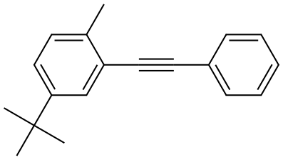 4-(1,1-Dimethylethyl)-1-methyl-2-(2-phenylethynyl)benzene Structure