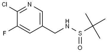 N-((6-chloro-5-fluoropyridin-3-yl)methyl)-2-methylpropane-2-sulfinamide Structure