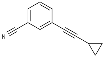 3-(2-Cyclopropylethynyl)benzonitrile Structure