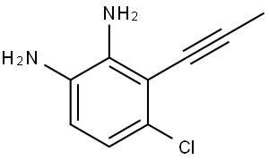 1,2-Benzenediamine, 4-chloro-3-(1-propyn-1-yl)- Structure