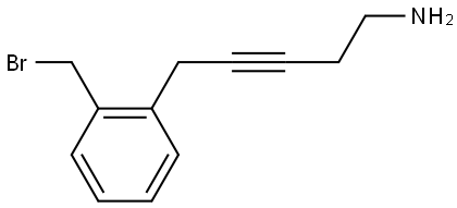 5-(2-(bromomethyl)phenyl)pent-3-yn-1-amine Structure