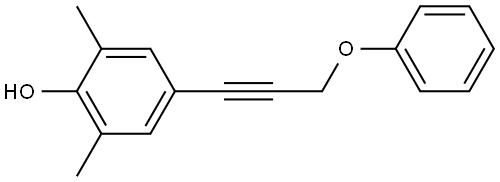 2,6-Dimethyl-4-(3-phenoxy-1-propyn-1-yl)phenol Structure