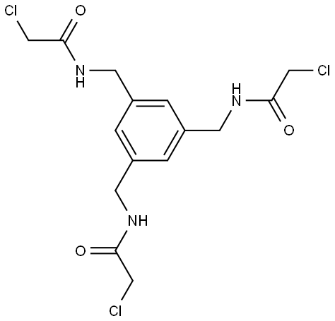 N,N',N''-(benzene-1,3,5-triyltris(methylene))tris(2-chloroacetamide) Structure