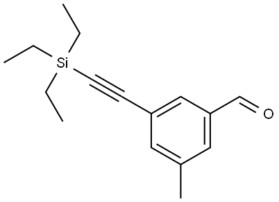 3-Methyl-5-[2-(triethylsilyl)ethynyl]benzaldehyde Structure