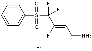 2-Buten-1-amine, 3,4,4-trifluoro-4-(phenylsulfonyl)-, hydrochloride (1:1), (2Z)- Structure