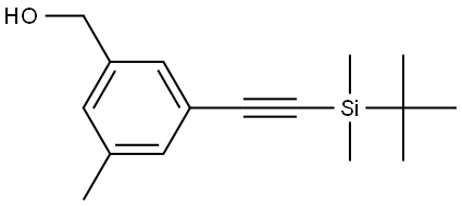 3-[2-[(1,1-Dimethylethyl)dimethylsilyl]ethynyl]-5-methylbenzenemethanol Structure