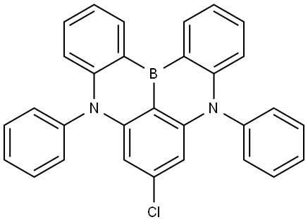 5H,9H-[1,4]Benzazaborino[2,3,4-kl]phenazaborine, 7-chloro-5,9-diphenyl- Structure