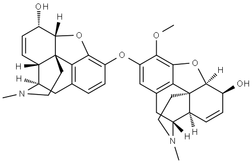 Morphinan-6-ol, 7,8-didehydro-2-[[(5α,6α)-7,8-didehydro-4,5-epoxy-6-hydroxy-17-methylmorphinan-3-yl]oxy]-4,5-epoxy-17-methyl-, (5α,6α)- Structure