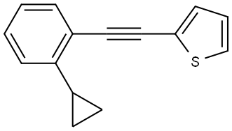 2-[2-(2-Cyclopropylphenyl)ethynyl]thiophene Structure