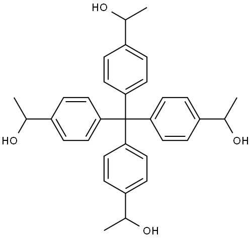 1,1',1'',1'''-(methanetetrayltetrakis(benzene-4,1-diyl))tetrakis(ethan-1-ol) Structure