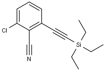 2-Chloro-6-[2-(triethylsilyl)ethynyl]benzonitrile Structure