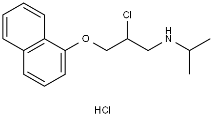 1-Propanamine, 2-chloro-N-(1-methylethyl)-3-(1-naphthalenyloxy)-, hydrochloride (1:1) Structure