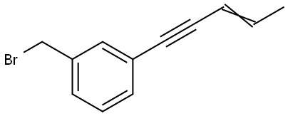 (E)-1-(bromomethyl)-3-(pent-3-en-1-yn-1-yl)benzene Structure