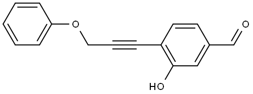 3-Hydroxy-4-(3-phenoxy-1-propyn-1-yl)benzaldehyde Structure