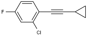 2-Chloro-1-(2-cyclopropylethynyl)-4-fluorobenzene Structure