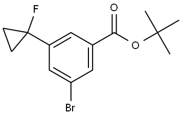 Benzoic acid, 3-bromo-5-(1-fluorocyclopropyl)-, 1,1-dimethylethyl ester Structure