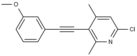 6-Chloro-3-[2-(3-methoxyphenyl)ethynyl]-2,4-dimethylpyridine Structure