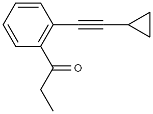 1-[2-(2-Cyclopropylethynyl)phenyl]-1-propanone Structure